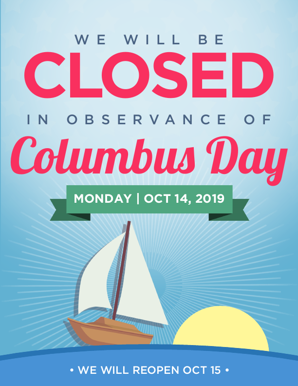 Closed Columbus Day 2025 Calendar Allie Bellina